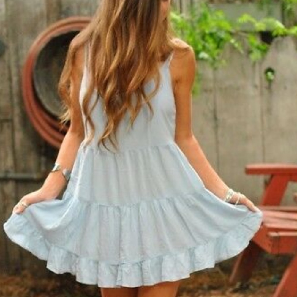 Brandy Melville baby blue jada dress